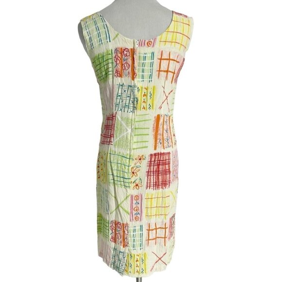 Jams World Medium Sleeveless Dress Colorful Boho Abstract Art - Picture 4 of 8